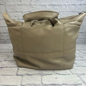 Free People Mushroom Color Shoulder Bag. Has Laptop Space w/Velcro Inside.